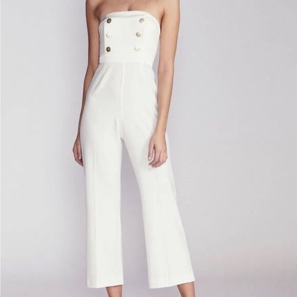 Free People Fame and Partners Robyn jumpsuit white size 10